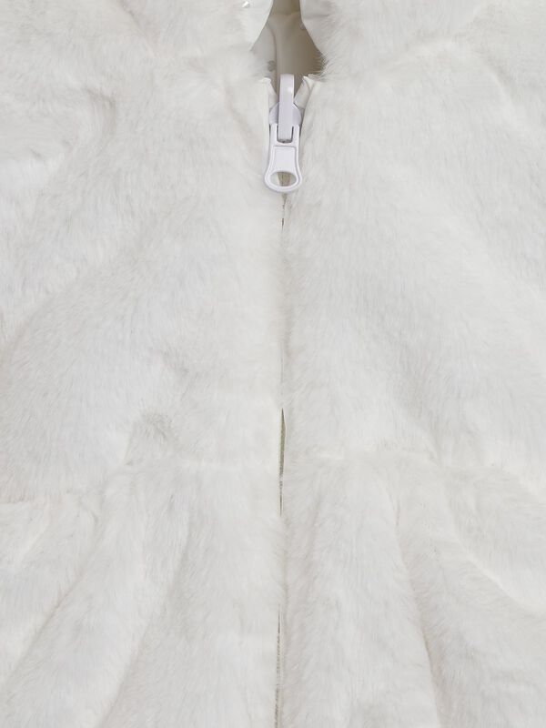 White Padded Jacket -Reversible image number 4